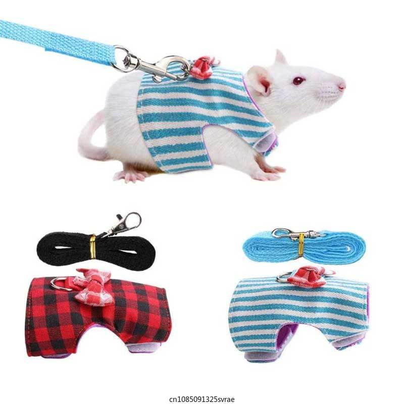 Lille kæledyrs kanin sele vest og snor sæt til ilder marsvin bunny hamster hvalp bue knude sele til kæledyr forsyninger