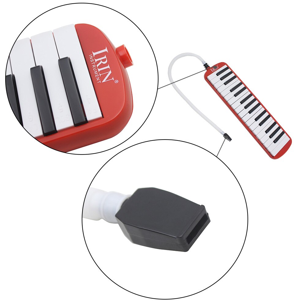 Mundorgel keyboardinstrument holdbart 32 klavertangenter melodica med bæretaske til musikelskere begyndere udsøgt