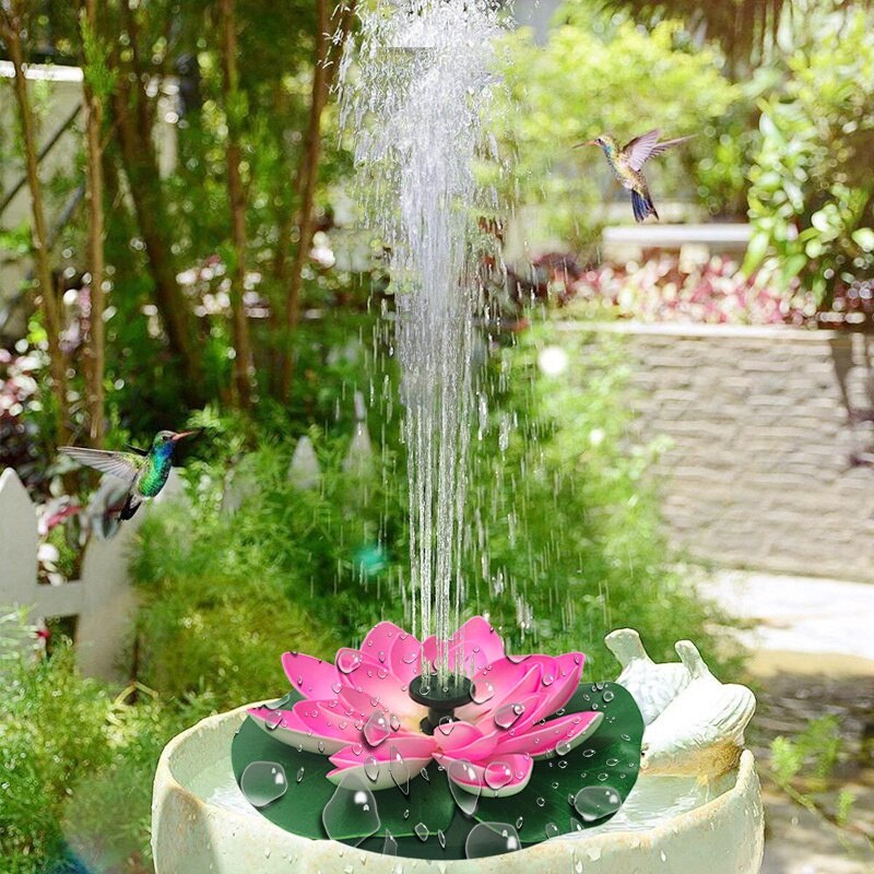 Schwimmende Lotus Blume Solar Powered Teich Brunne... Vicedeal