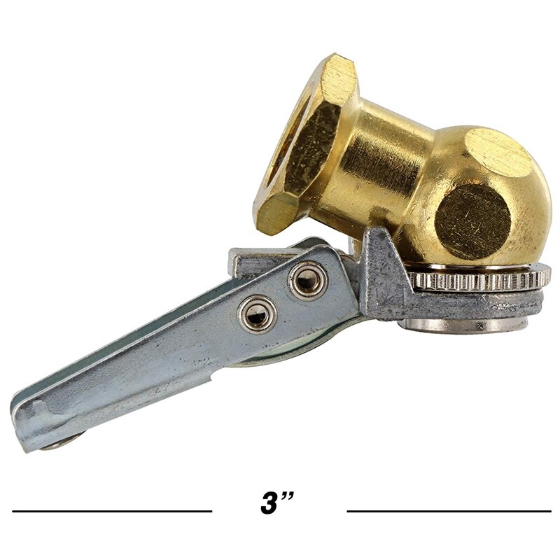 Air Chuck Open Flow Ball Tire Inflator Air Chuck Brass with Clip for Tire Inflator