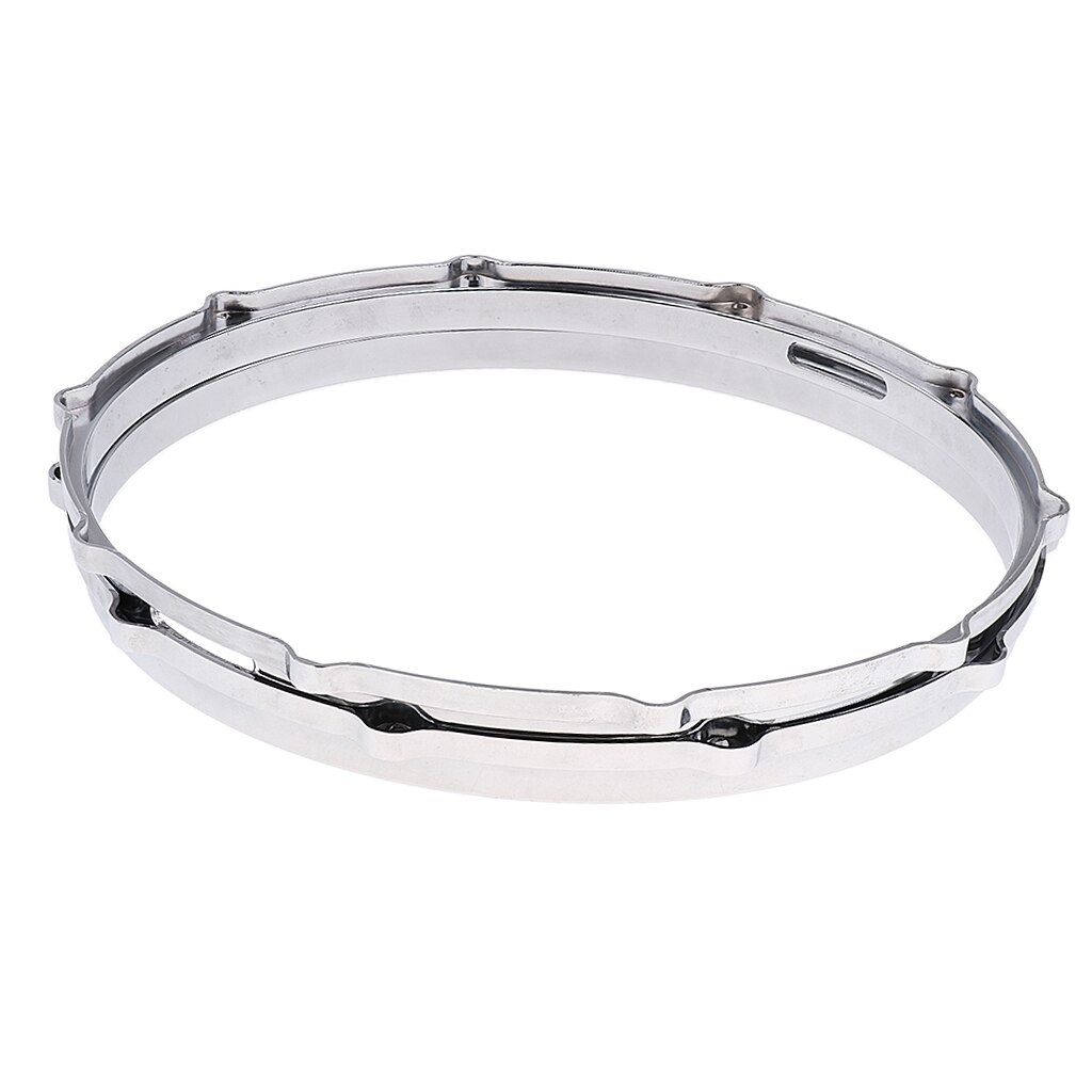 1 Pair Aluminum Alloy Snare Drum Hoop Ring Rim for 14'' Snare Drum Percussion Instrument