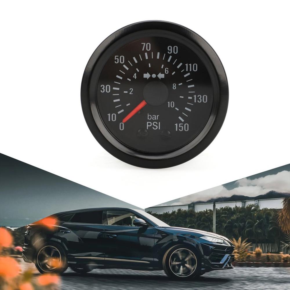 2" 52mm Universal Car Modified Pointer Type Dual Scale Display 0-10BAR/0-150PSI Barometer Instrument