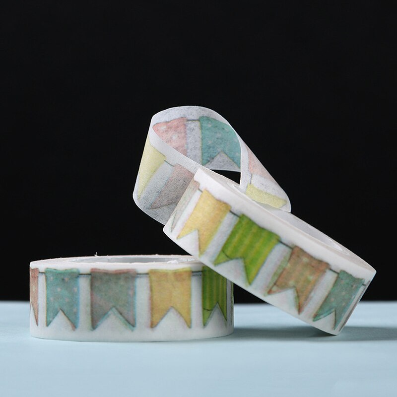 KK1513 colorful flags and paper tape 1.5CM * 10M Z4A7