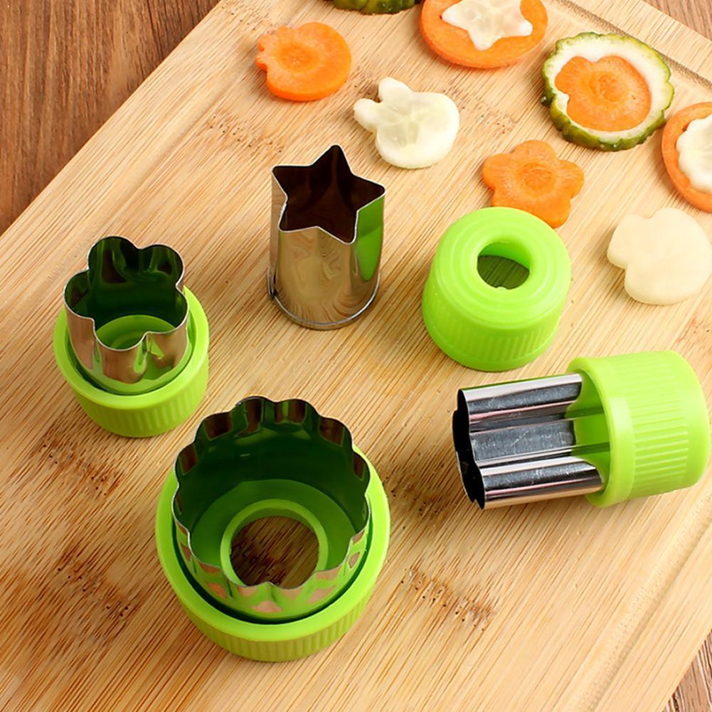 12Pcs/set Vegetable Fruit Cutter Mold Flowers Cartoon Mold Stainless Steel Biscuit Cake Tools Cutting Shape Cookie Cutter B7T1