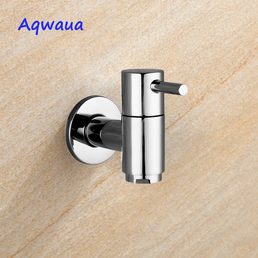 Aqwaua Bibcock Messing Kraan Hoekstopkraan Water Afsluiter Controle Chrome Badkamer Accessoires