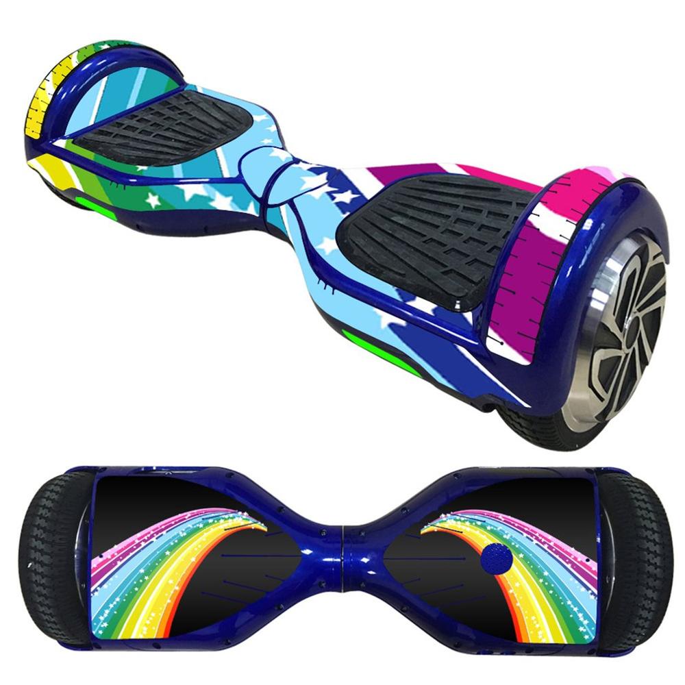 Scooter électrique auto-équilibré de 6.5 pouces, planche à roues, couverture de protection en PVC, autocollant de peau, hoverbaard classique, pour décoration de voiture: Jaune clair