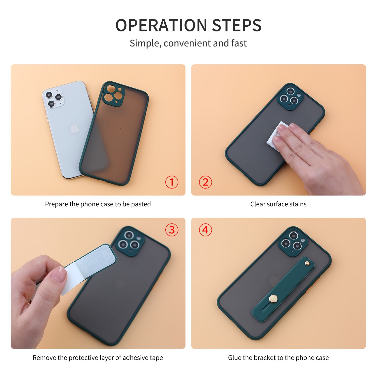 Uniwersalny uchwyt na nadgarstek do telefonu iPhone uchwyt na palec stojak na telefon komórkowy do samsung xiaomi Push back sticked uchwyt gniazda