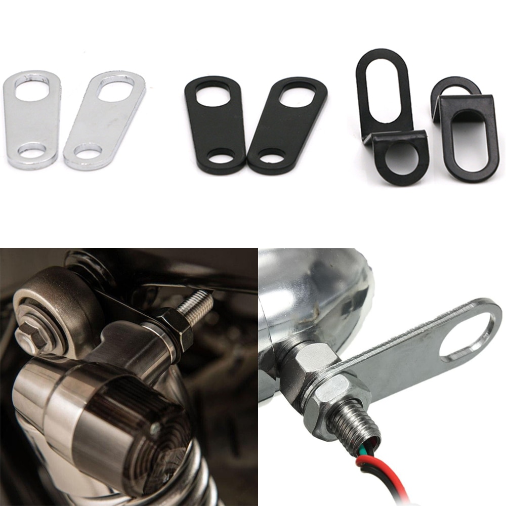 Soportes universales para luces de señal de giro de motocicleta, soporte para lámparas indicadoras de motocicleta, abrazaderas de montaje de lámpara de horquilla, accesorios de Metal, 2 uds.