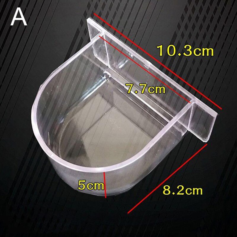 pet supplies bird cage food trough bird feeder green transparent semicircular food container bird cage accessories J6A5128: A