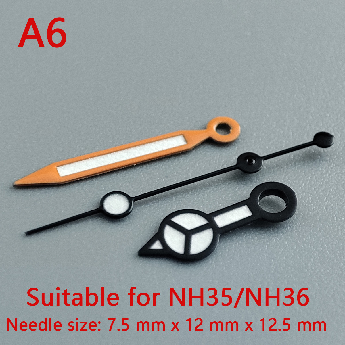 Horloge Accessoires Horloge Pointer NH35 Handen Zwarte Handen Orange Handen Groen Super Lichtgevende, Geschikt Voor NH35, NH36 Beweging A6