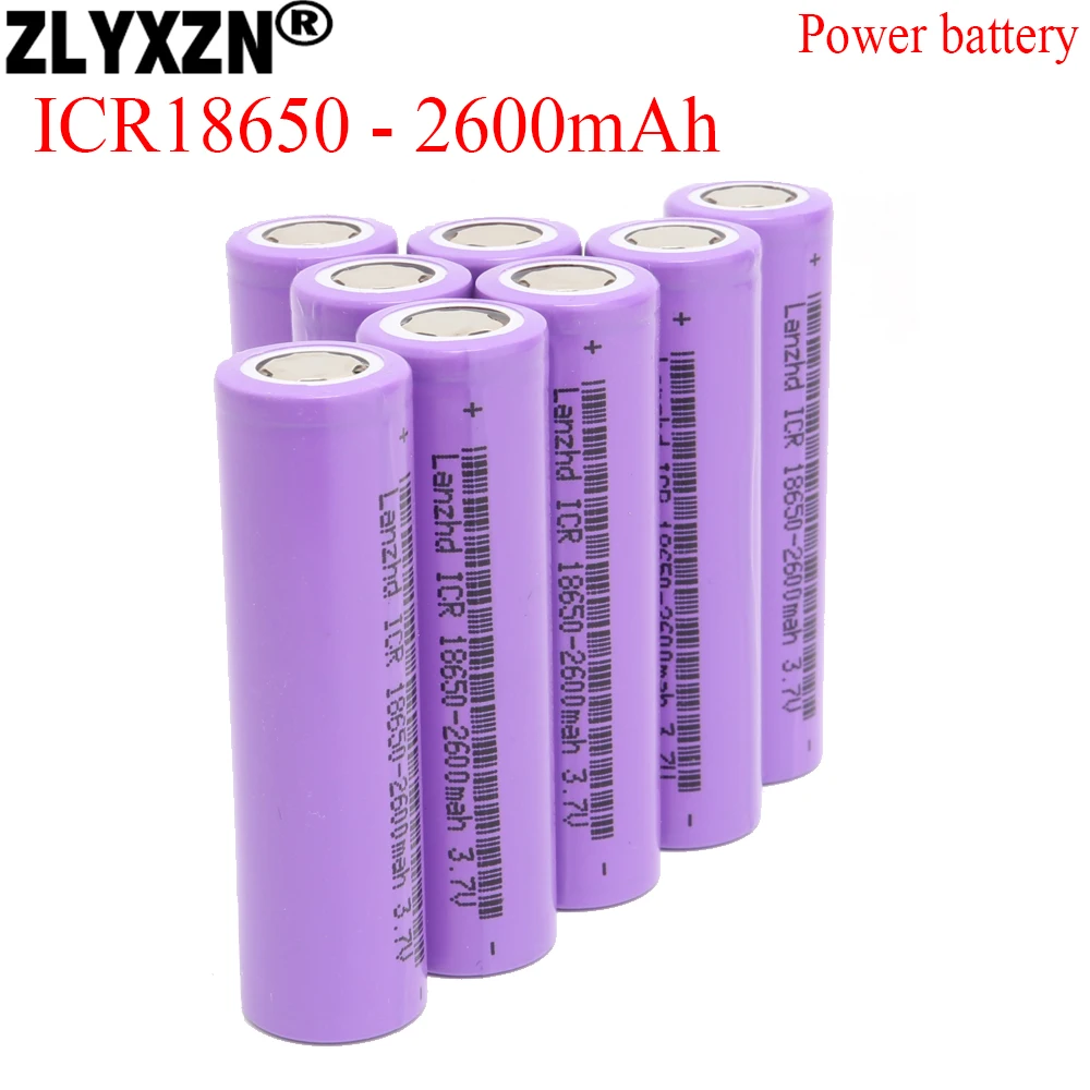 1-12pcs 18650 battery 2600mAh 5C lithium Li ion 3.7v batteries For Laptop Toy DIY tools motorcycle Battery pack