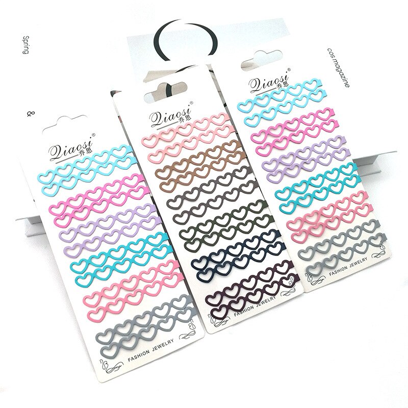 Femmes fille couleur bonbon pinces à cheveux rétro Net rouge amour creux géométrique alliage peinture pince latérale Barrette coiffure outil de coiffure