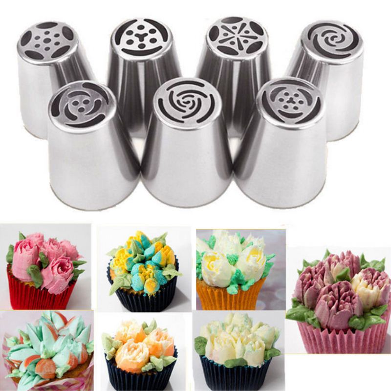 15 Pcs Bakken Tool Russische Tulip Rose Icing Piping Nozzles Tips Cake Decorating Tip Bakken Tool Set