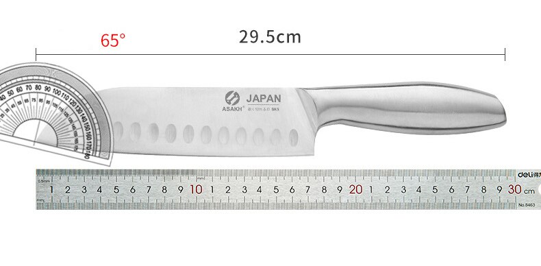 Non Stick Blade Hollow Handle Kitchen Knife 7 inch Santoku Knife 30cr13 Stainless Steeel Kitchen Chef Knives Santoku Japan Knife