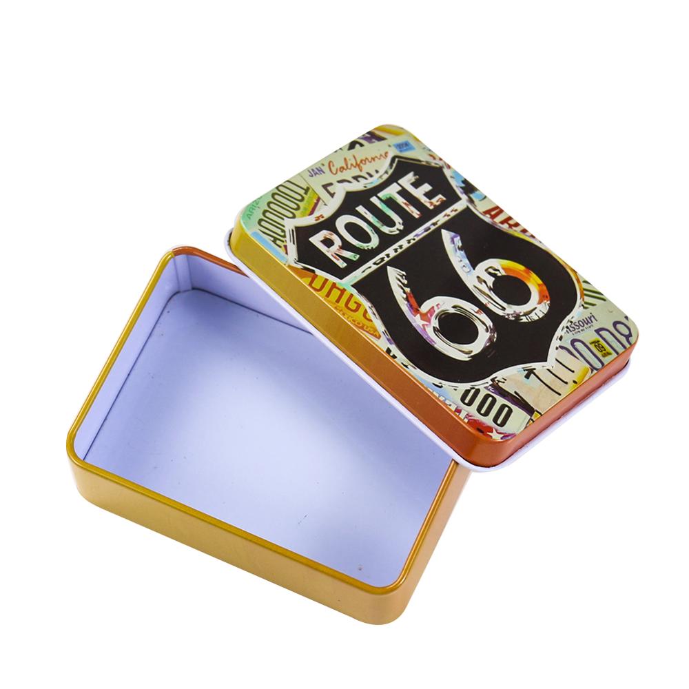 Metal Rectangular Empty Tins Box Containers Mini Portable Box Small Storage Kit Home Organizer Holders For Home Outdoor Storage