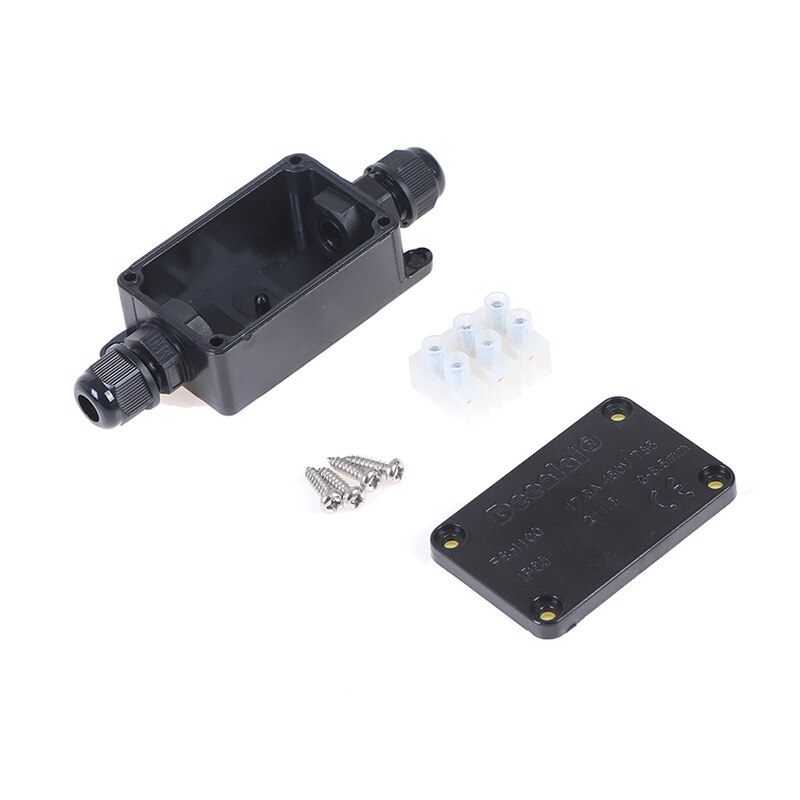 Caja De Conexiones Eléctrica Impermeable IP65 De ABS - 1 Pieza Con Junta De Goma Y Orificios De Montaje, Para Cableado Exterior Y DIY