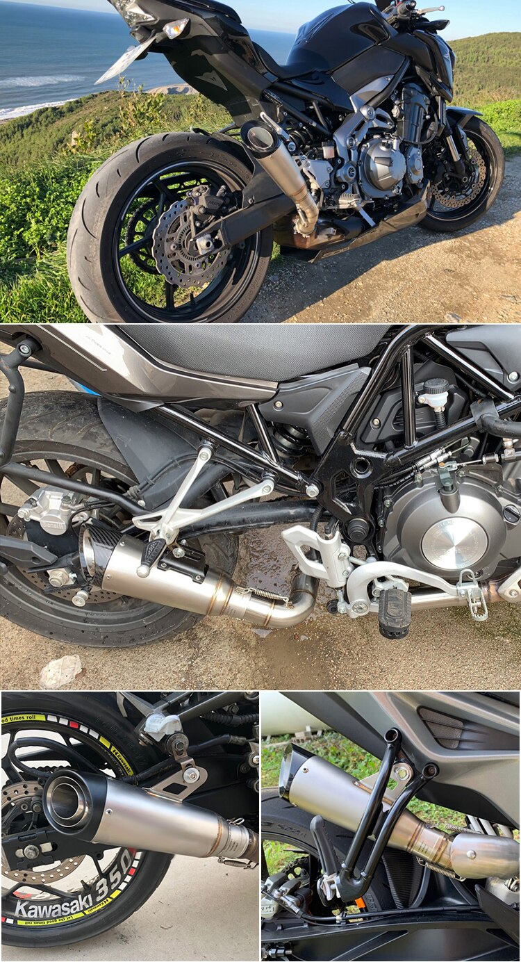 51mm 60mm Universal Motorcycle Exhaust Muffler Steel Pipe escape moto FOR gp project with DB killer gsxr 750 CBR10000 Z1000