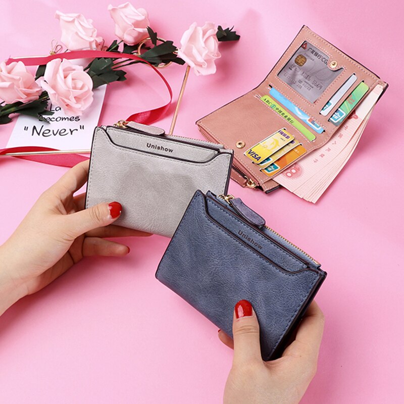 Cartera pequeña para mujer, monedero Mini con cremallera, monedero pequeño de de , cartera informal para mujer, tarjeteros