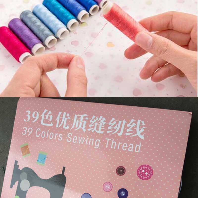 39 Colors Sewing Thread Home Embroidery Sewing Machine Line Box Sewing Accessories