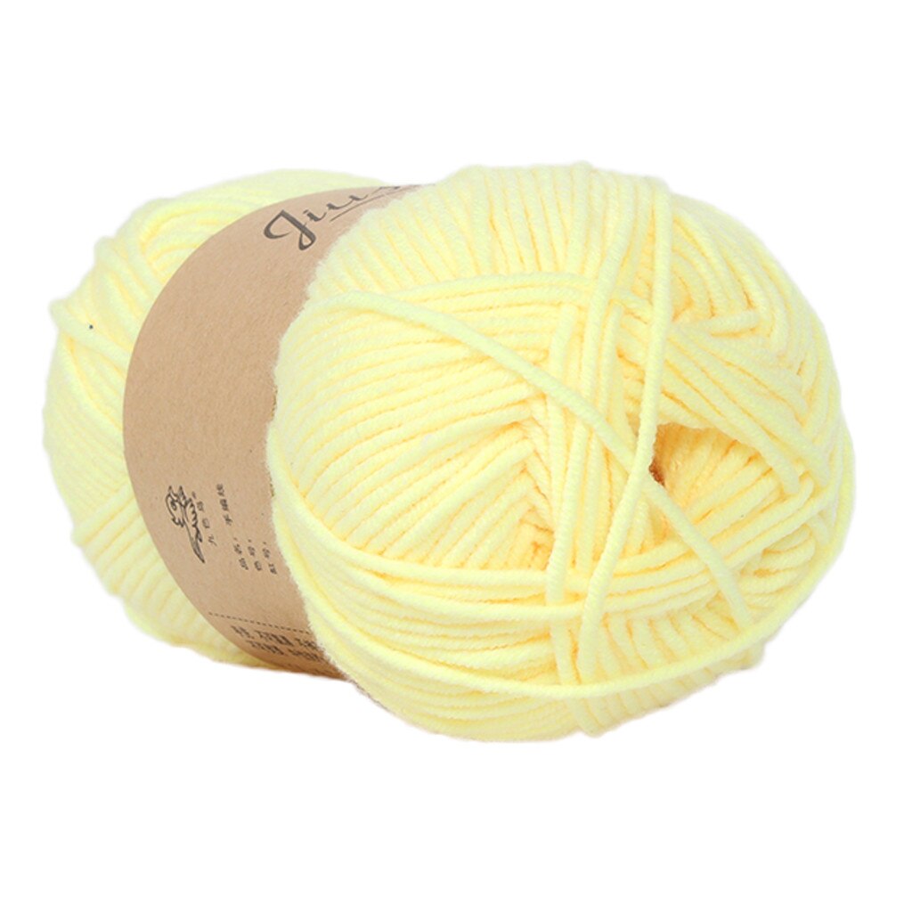 1PC 50g crochet yarn Chunky Colorful Hand Knitting Baby Milk Cotton Crochet Knitwear Wool merino knitting wool yarn: D