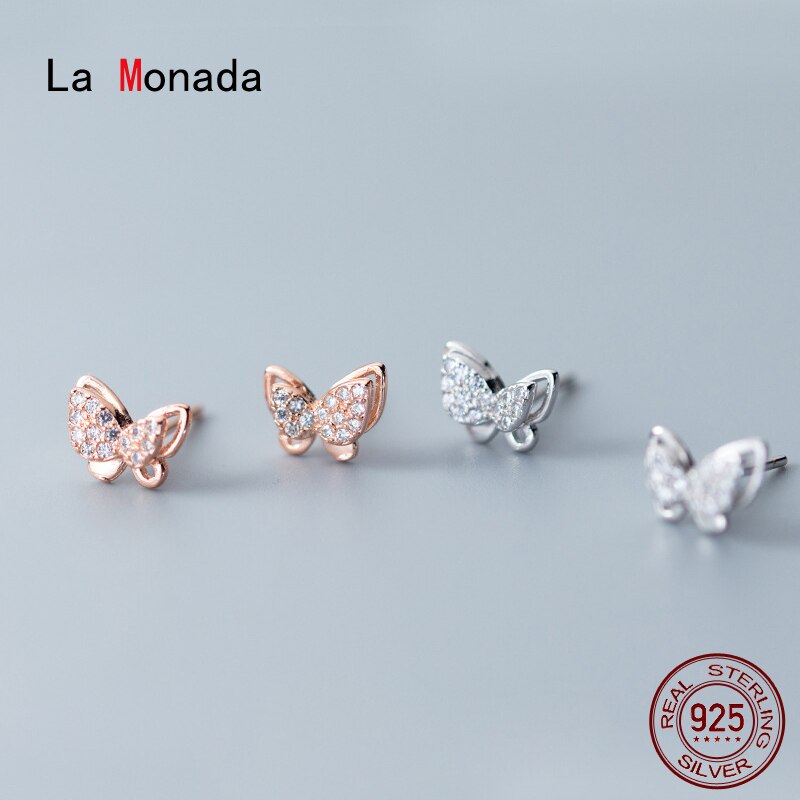 La Monada C Shine Sterling Zilveren Stud Oorbellen Voor Vrouwen Fijne Sieraden Minimalistische Vrouwen Oorbellen Stud Zilver 925 Meisje