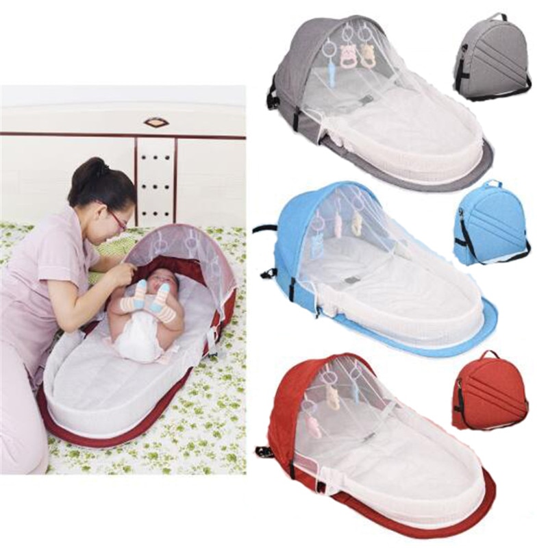 Berceau Portable pliable pour enfants, lit bébé, lit de voyage, avec moustiquaire, pour -nés