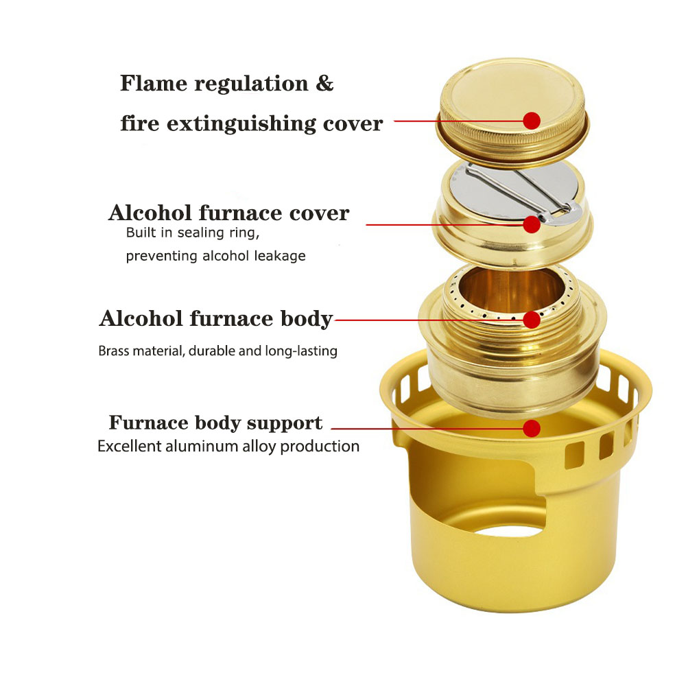 Spritkomfur campingudstyr madlavning udendørs udendørsudstyr tilbehør ovn lejr mini lejr madlavningsudstyr vandreture