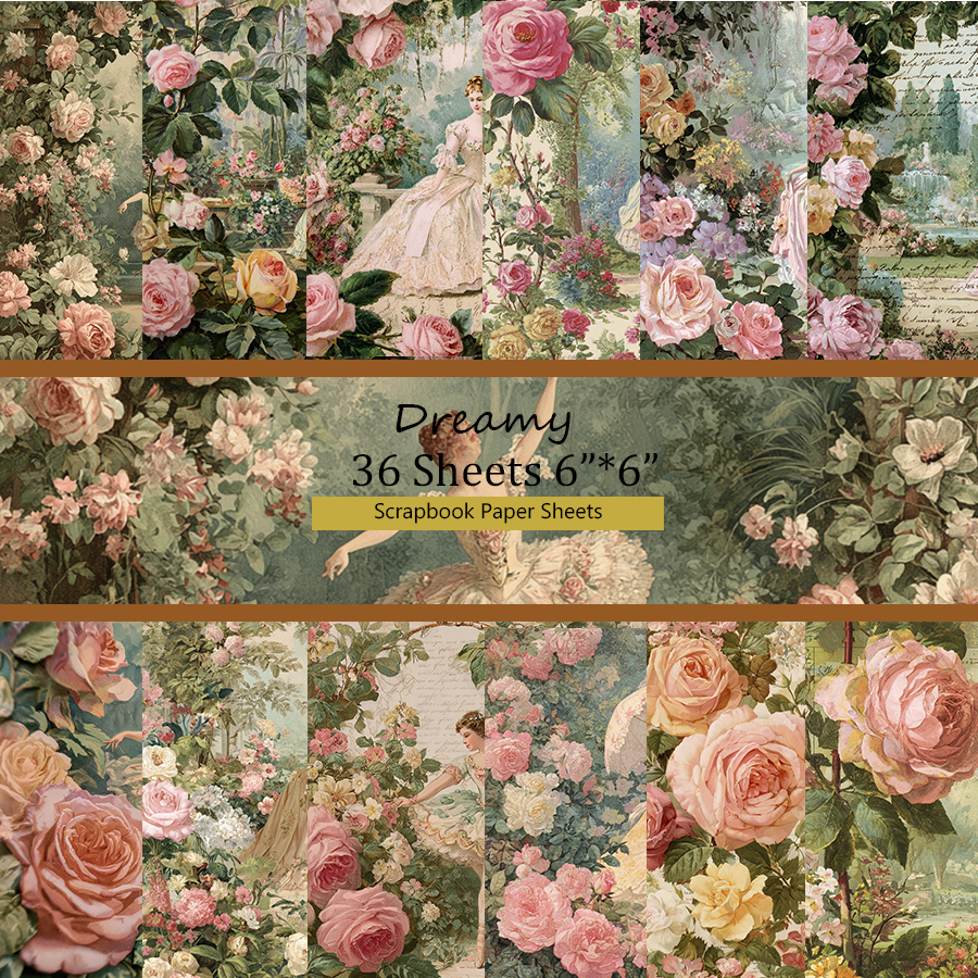 36 hojas de papel decorativo para álbum de recortes de 6 "x 6": para álbumes de recortes, origami, proyectos escolares y fabricación de tarjetas.: 8