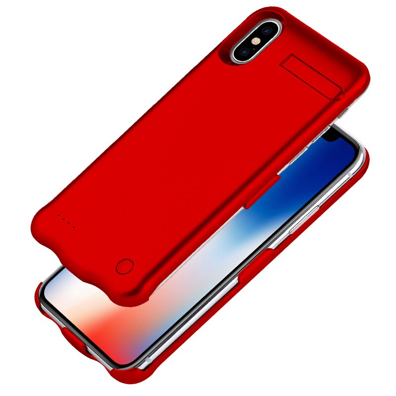 5200 mah uppladdningsbart batteriladdarfodral för iphone x extern bärbar telefonhållare powerbankfodral backup skal för iphone x