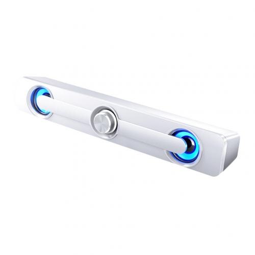 Tv Geluid Bar Usb Bedrade En Draadloze Bluetooth Home Theater Fm Radio Surround Soundbar Voor Pc Tv Speaker Voor computer: White Bluetooth