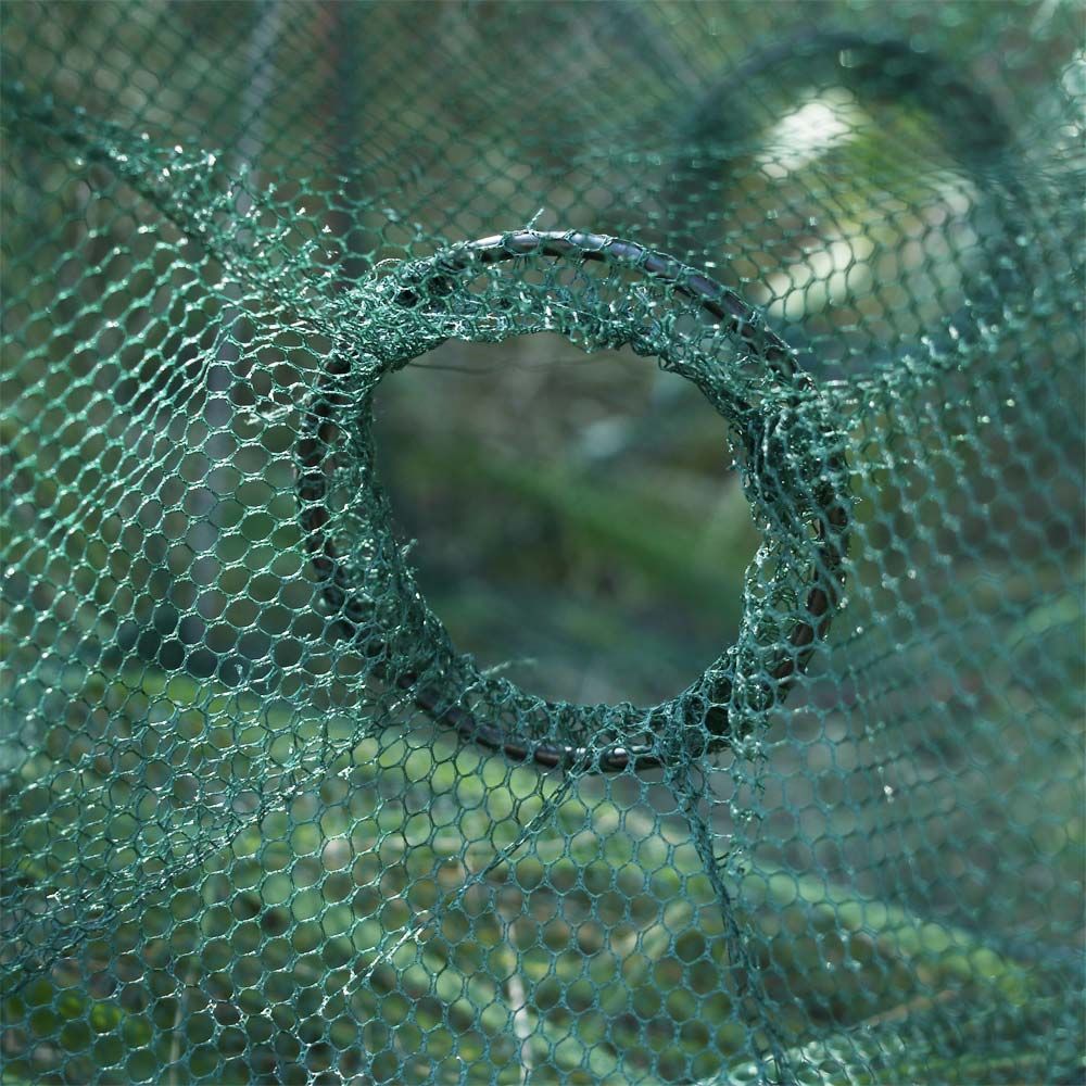 Portable Foldable Zipper Desig Nylon Mesh Shrimp Trap Cage for Crayfish Crab Lobster Fishing Tackle Fish Net