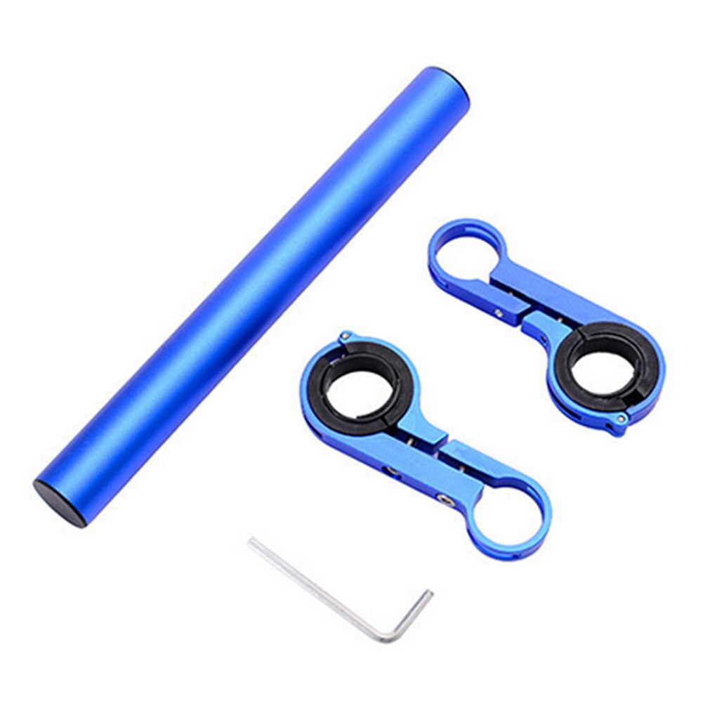 MTB Bike Bicycle Handlebar Flashlight Phone Mount Holder Carbon Tube Extended Bar Bracket Bicycle Accessories