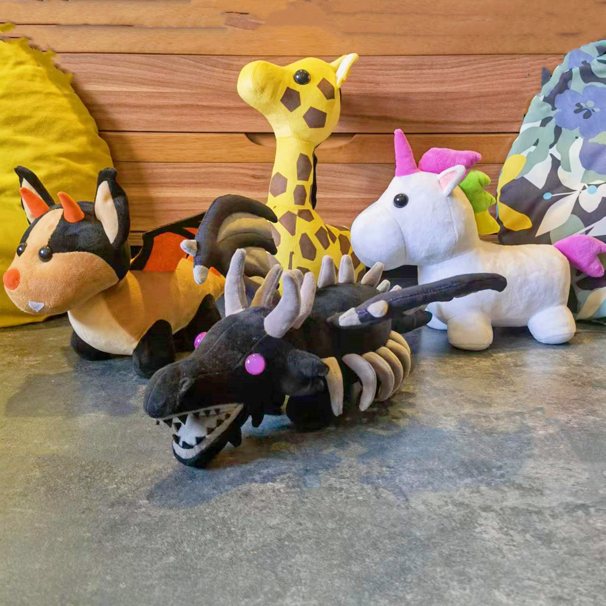 Murciélago dragón sombra dragón unicornio malvado jirafa dragón escarchado juguetes de peluche mascotas muñeco de peluche Aminal Plushie juguete