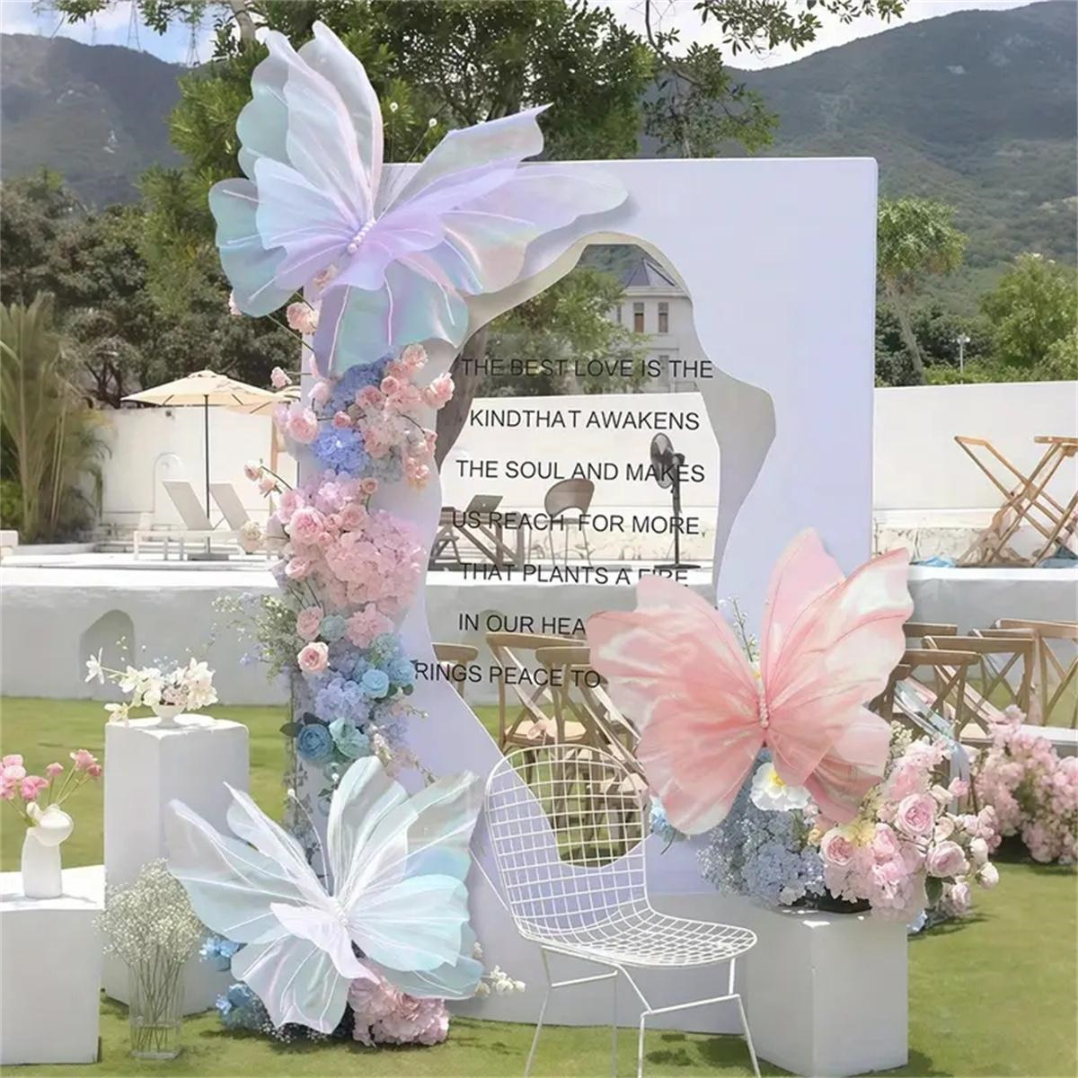 Borboleta 3d decoração de parede borboleta artificial para casamento & chá de bebê & festa de aniversário diy decoração de festa suprimentos presente