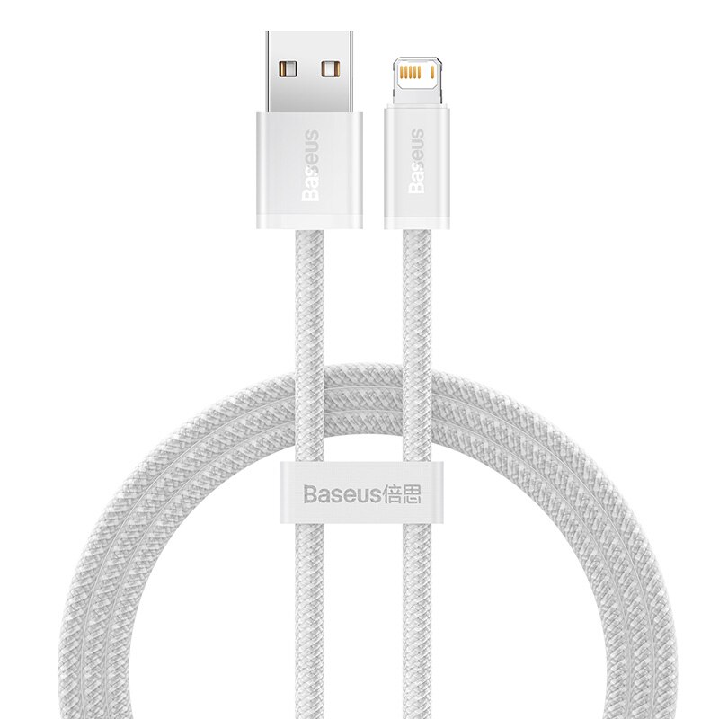 Baseus Usb Kabel Voor Iphone 13 Pro Max Snel Opladen Usb Kabel Voor Iphone 12 Mini Pro Max Data Usb 2.4A Kabel: White / 1m