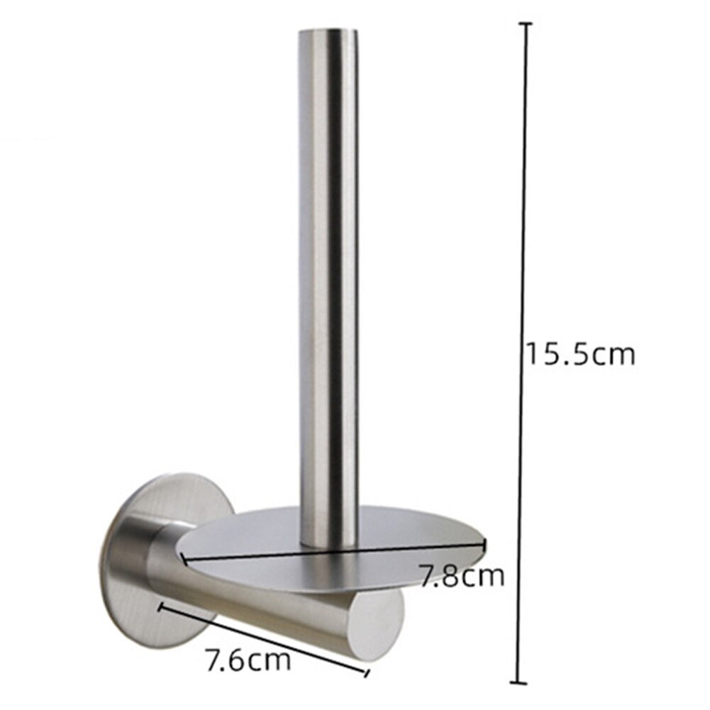 Stainless Steel Wall-mounted Standable Towel Rack Pole Paper Roll Holder
