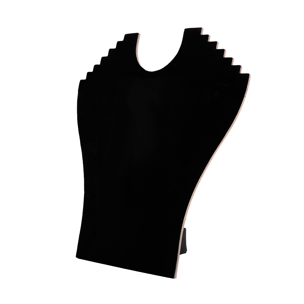 Sieraden Display Stands Zwart Flanel Ketting Hanger Ketting Sieraden Buste Display Stands Hanger Houder Rack