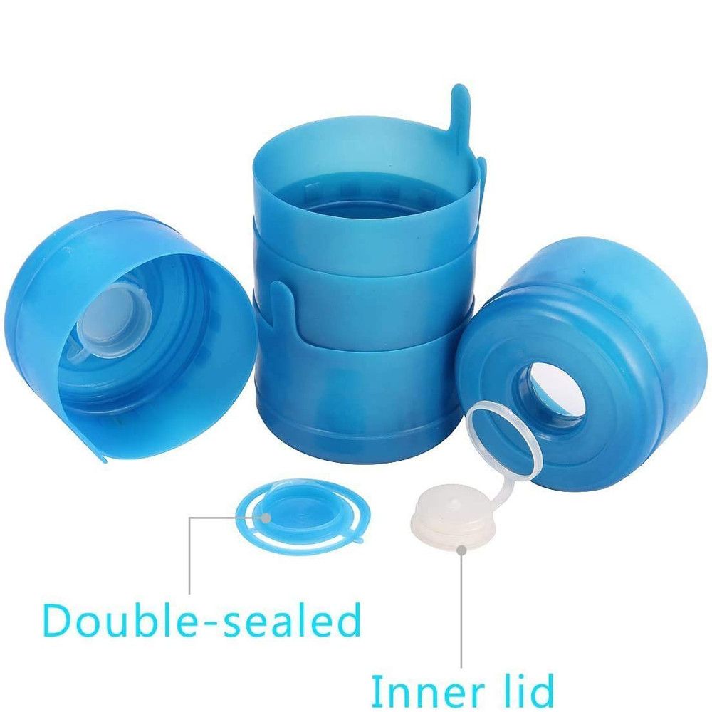 5Pcs Replacemet Water Bottle Snap Bucket Lid Reusable Non-Spill Anti Splash Water Jug Caps Water Jug Cap