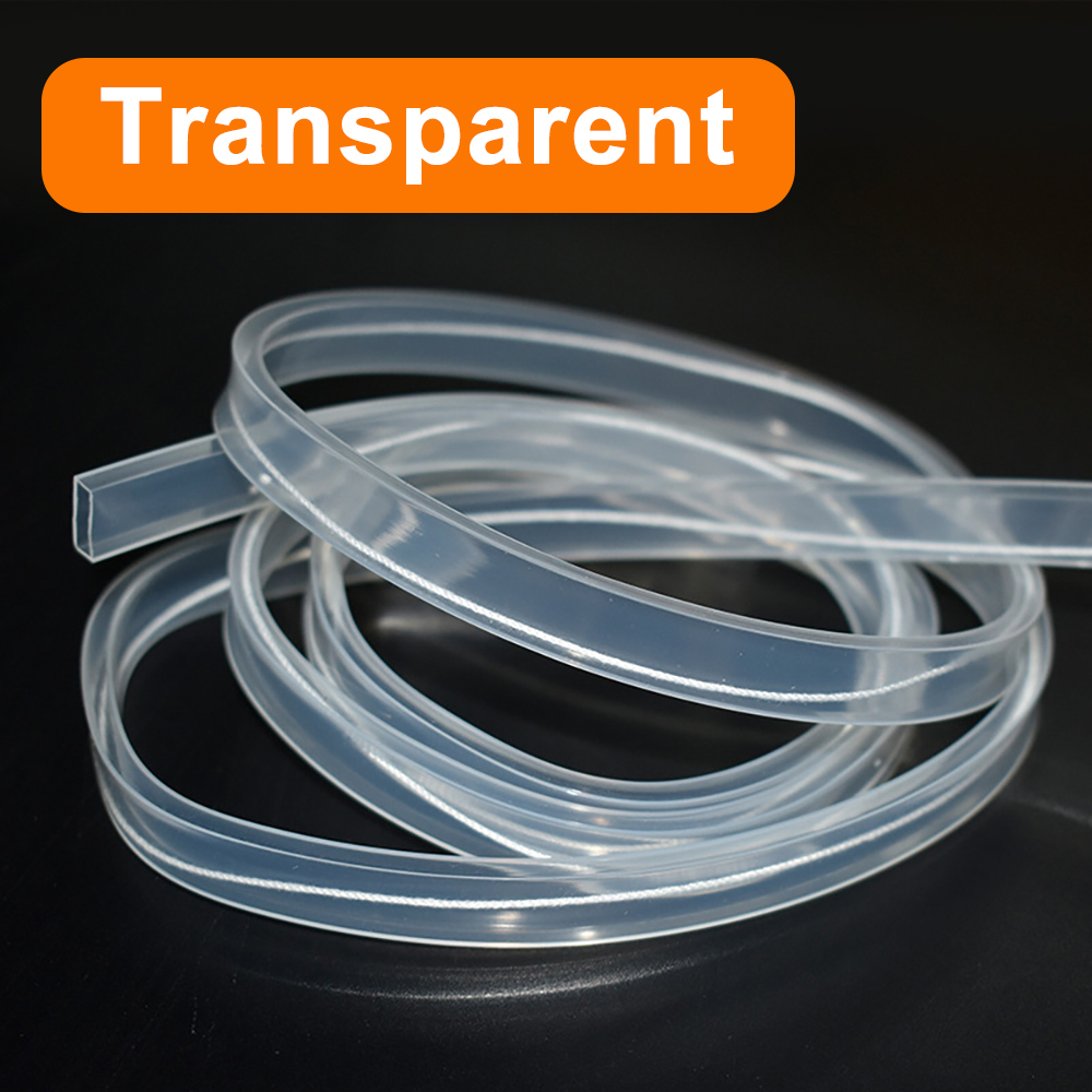 Tube LED en Silicone Transparent/blanc laiteux/noir, 8/10/12mm, housse de Protection Flexible et étanche pour bande lumineuse WS2812B WS2811: Bleu / 0-5W / 10m