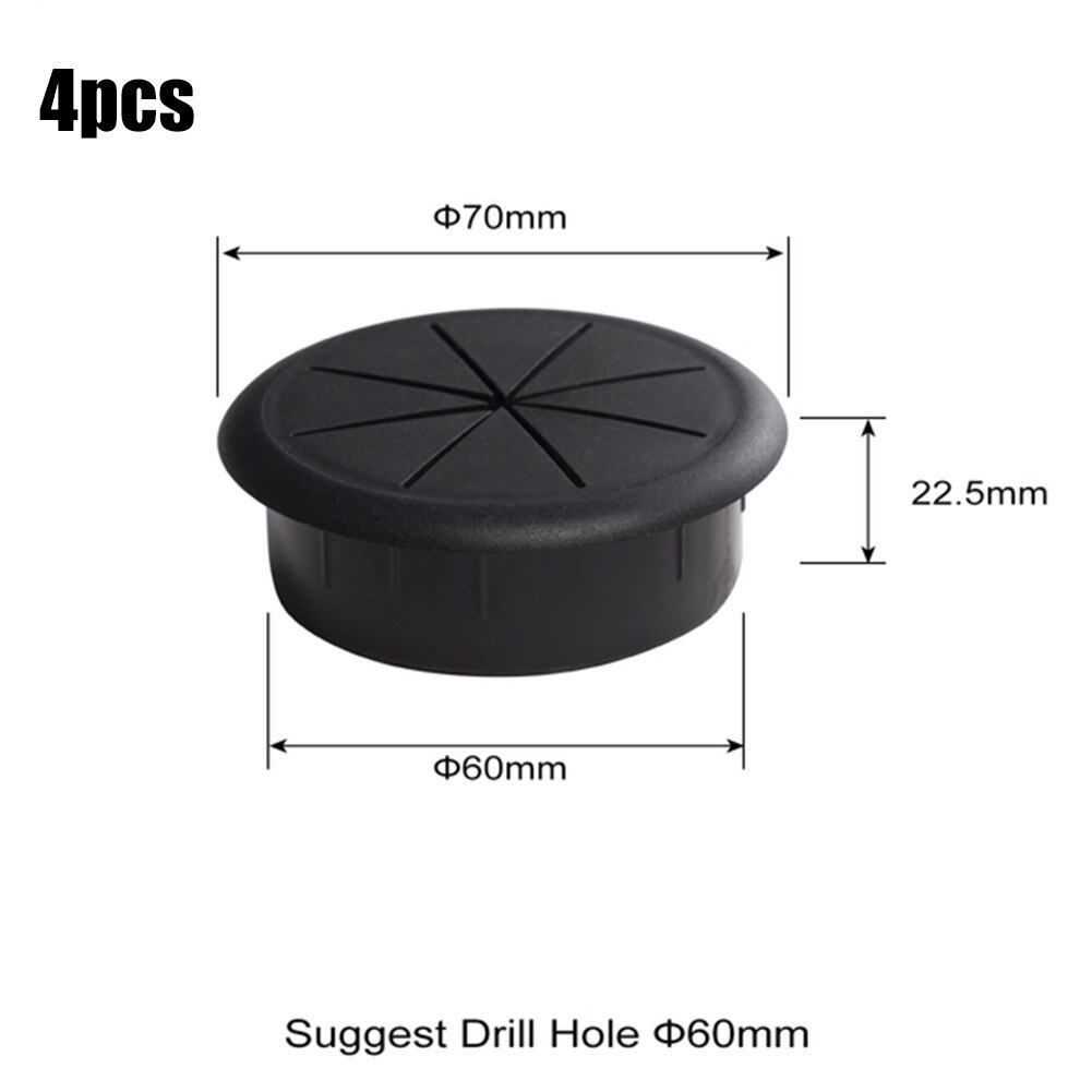 Silicone Cable Computer Desk Cord Grommet Flexible Hole Cover Wire Pass Cover Organizer Round Gasket Pc Cabinet Gland Hardware