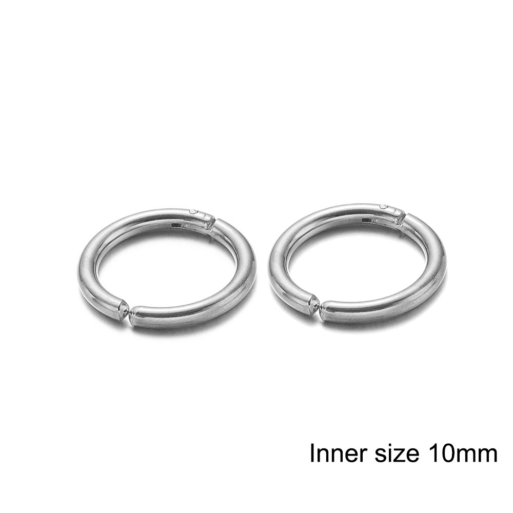 6 uds. De acero inoxidable sin agujero, pendientes con Clip, aros sin perforación, pendientes para mujeres y hombres, pendientes Piercing, joyería: Color oro puro