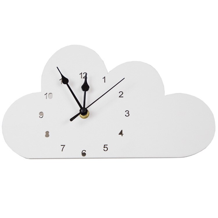 Chambre enfant bois nuage horloge pour bébé garçon fille chambre décoration Style nordique rose nuage horloges murales chambre d'enfants scandinavie décor: white