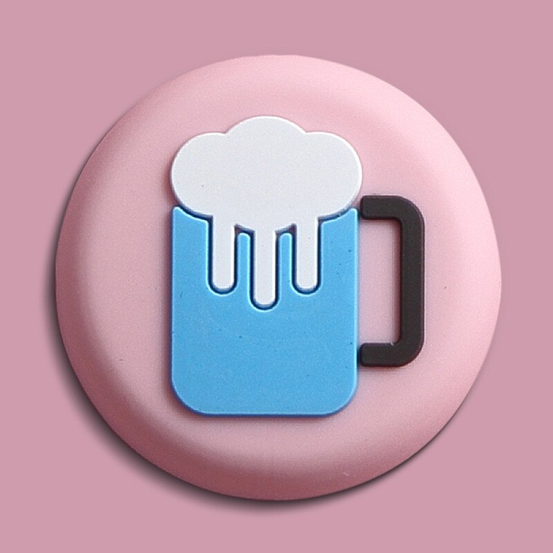 Criativo pvc macio ímã geladeira adesivo dos desenhos animados bonito redondo estéreo animal silicone geladeira ímã ferramenta de cozinha decoração: D