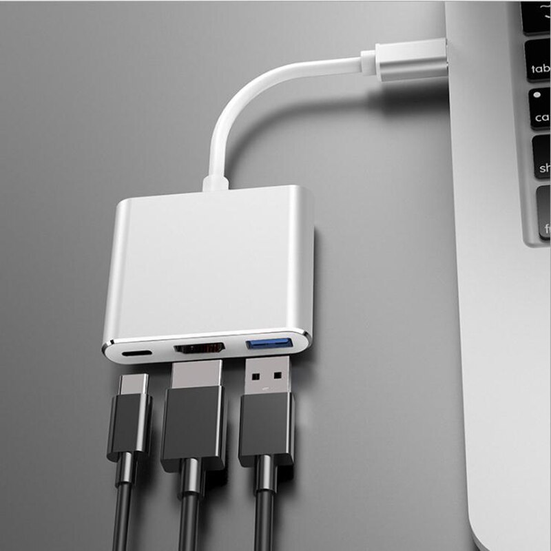 StarLife 3 port typu C Hub USB za pośrednictwem przejściówki HDMI 4K dla trybu Samsung Dex USB-C stacja dokująca z PD dla MacBook Pro/powietrza typu c do HDMI