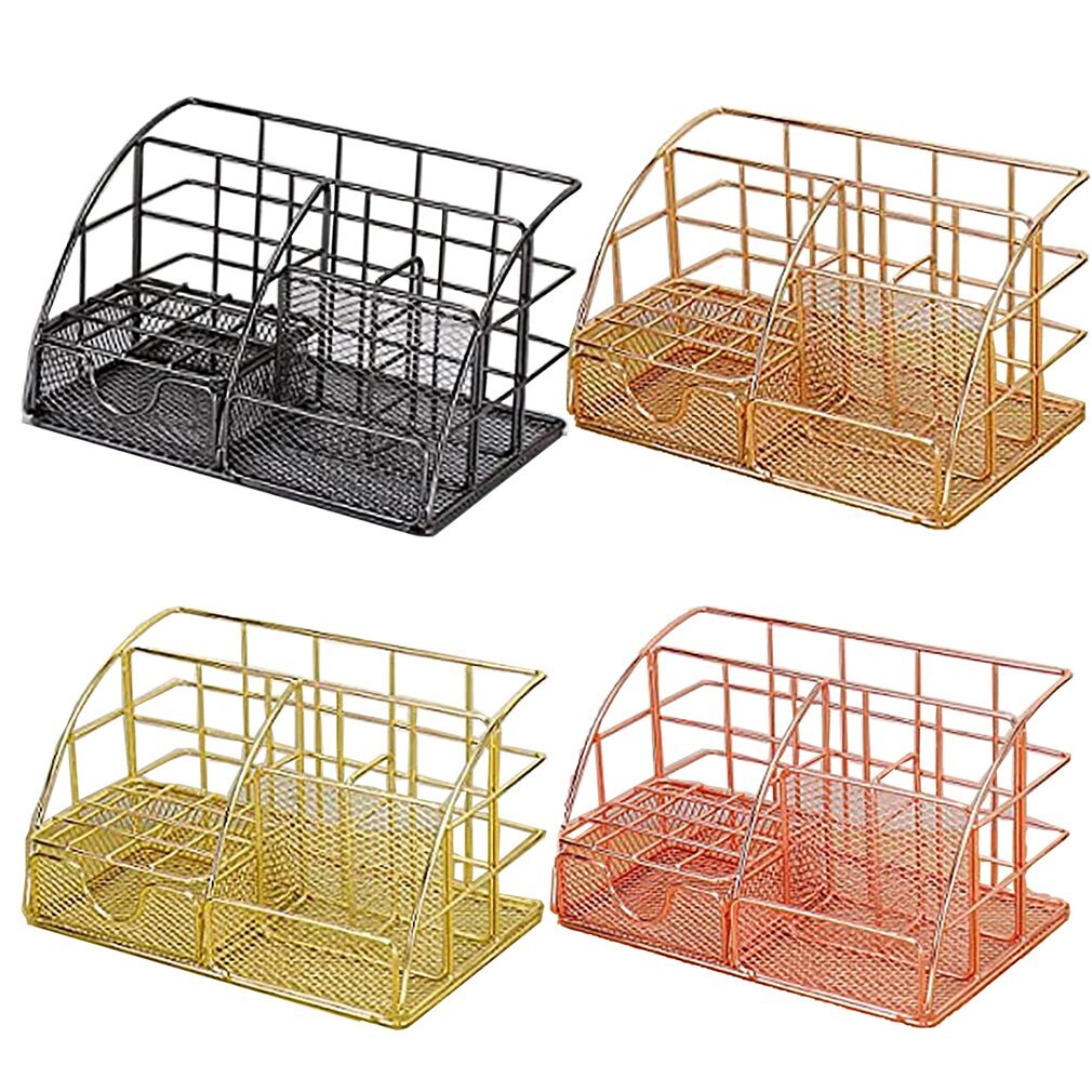 Desk Organiser Metal Office Organiser Storage Rack Shelf Office Table Decoration Rack Home