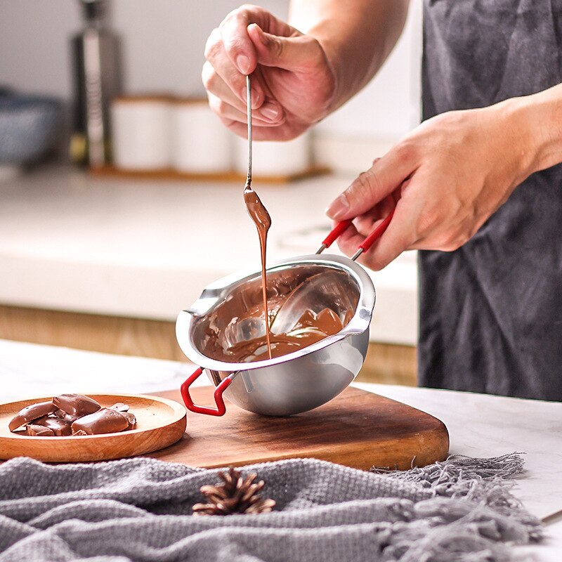 Olla de acero inoxidable para fundir Chocolate y queso, con mango antiquemaduras mejorado, doble caldera, ollas de cocina