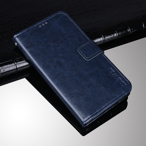 For Vivo Y51A Case Flip Wallet Business Leather Fundas Phone Case for Vivo Y51A Cover Capa Accessories: Dark Blue