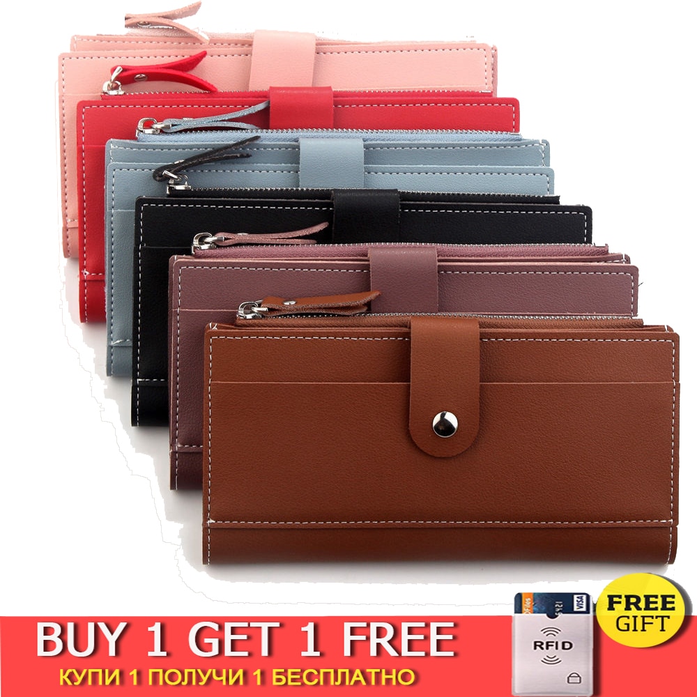 Women's wallet ladies wallet long Female Hasp & zipper PU Leather Purses portfel damski porte feuille femme carteras para mujer