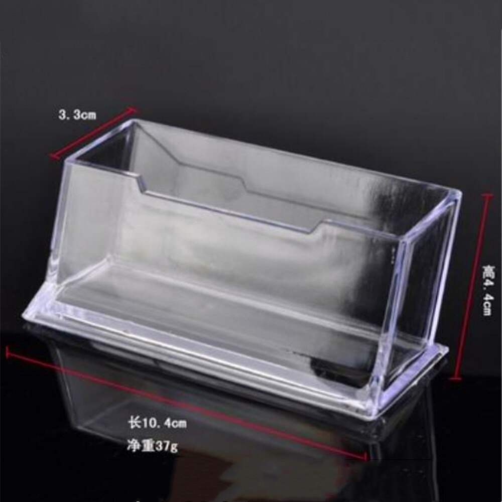 1 pcs Clear Desk Shelf Box Card Holder Storage Display Stand Acrylic Transparent Desktop Business Card Organizer
