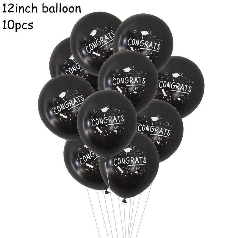 Graduation Balloons Congrats Grad Paper Garland Banner Graduation Party Decorations College Celebration Party DIY Decor Supplies: C02-10pcs